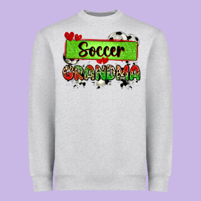 Soccer Grandma With Leopard Heavyweight Sweatshirt Designed By Zillion Design Studio