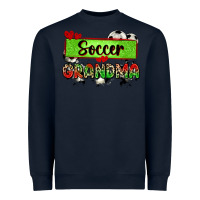 Navy soccer grandma with leopard Heavyweight Sweatshirt - Zillion Design Studio