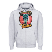 Heather Grey blame it all on my roots black Zipper Hoodie - JahusDesignShop