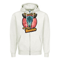 Oatmeal Heather blame it all on my roots black Zipper Hoodie - JahusDesignShop