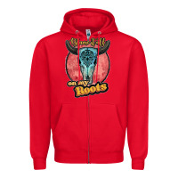 Red blame it all on my roots black Zipper Hoodie - JahusDesignShop