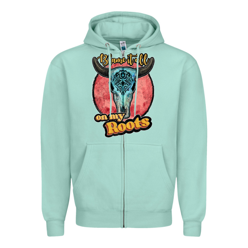 Blame It All On My Roots Black Zipper Hoodie by JahusDesignShop | Teevron