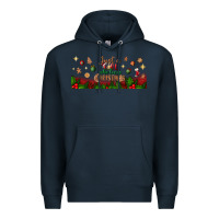Navy just a girl who loves christmas libbey glass Premium Hoodie - BundleAndBundleShop