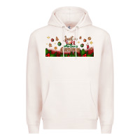 Pale Pink just a girl who loves christmas libbey glass Premium Hoodie - BundleAndBundleShop