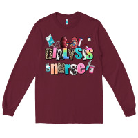 Burgundy dialysis nurse Long Sleeve Tee - AdoDesignShop