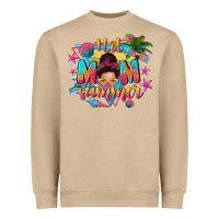 Mushroom hot mom summer with messy bun Heavyweight Sweatshirt - texasbilliewilder