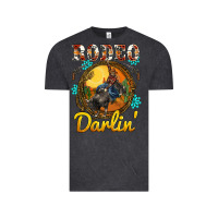 Vintage Black western rodeo darlin' sunset sunflowers weapon Vintage Tee - BarkalooDesign