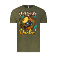 Vintage Olive western rodeo darlin' sunset sunflowers weapon Vintage Tee - BarkalooDesign