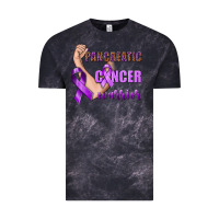 Cloud Black Pancreatic Cancer Warrior Vintage Tee - texasbilliewilder