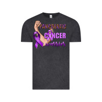 Vintage Black Pancreatic Cancer Warrior Vintage Tee - texasbilliewilder