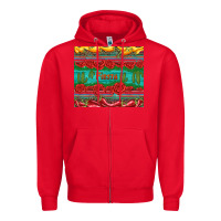 Red fiesta Zipper Hoodie - Artiststas