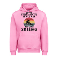 Fuchsia Pink Never Underestimate An Old Man Who Loves Skiing Urban Hoodie - Bettercallsaul