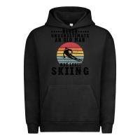 Pigment Black Never Underestimate An Old Man Who Loves Skiing Urban Hoodie - Bettercallsaul