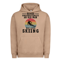 Pigment Burro Never Underestimate An Old Man Who Loves Skiing Urban Hoodie - Bettercallsaul