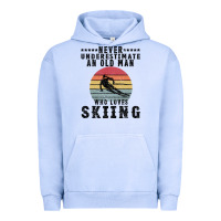 Pigment Grape Ice Never Underestimate An Old Man Who Loves Skiing Urban Hoodie - Bettercallsaul