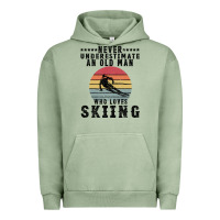 Pigment Oil Green Never Underestimate An Old Man Who Loves Skiing Urban Hoodie - Bettercallsaul