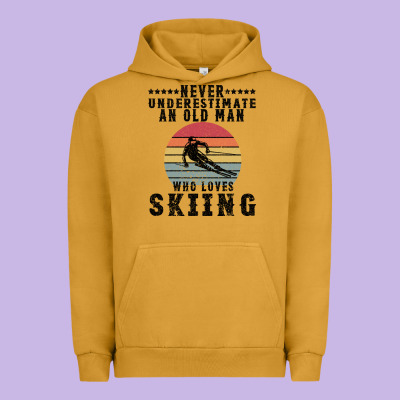 Never Underestimate An Old Man Who Loves Skiing Urban Hoodie Designed By Bettercallsaul