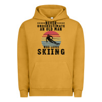 Pigment Peanut Butter Never Underestimate An Old Man Who Loves Skiing Urban Hoodie - Bettercallsaul