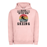 Pigment Salmon Never Underestimate An Old Man Who Loves Skiing Urban Hoodie - Bettercallsaul