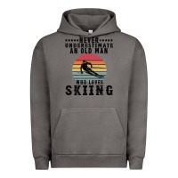 Pigment Tornado Never Underestimate An Old Man Who Loves Skiing Urban Hoodie - Bettercallsaul