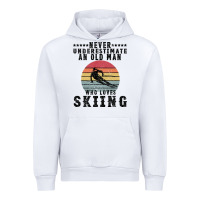 White Never Underestimate An Old Man Who Loves Skiing Urban Hoodie - Bettercallsaul