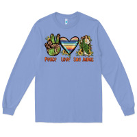 Colony Blue peace love san judas Long Sleeve Tee - JahusDesignShop