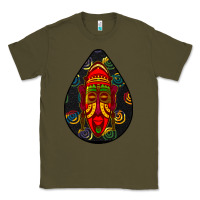 Army Green african masks teardrop  6 Classic Tee - BundleAndBundleShop