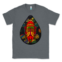 Charcoal Heather african masks teardrop  6 Classic Tee - BundleAndBundleShop