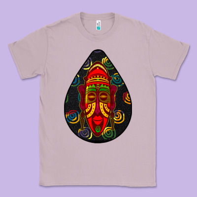 African Masks Teardrop  6 Classic Tee Designed By Bundleandbundleshop