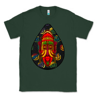 Sports Green african masks teardrop  6 Classic Tee - BundleAndBundleShop