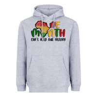 Heather Grey one month cant hold our history Heavyweight Hoodie - MaliasSmallBusiness