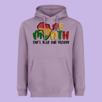 One Month Cant Hold Our History Heavyweight Hoodie Designed By Maliassmallbusiness