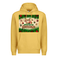 Antique Gold just a girl who loves christmas tumbler Premium Hoodie - BundleAndBundleShop