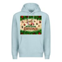 Blue Mist just a girl who loves christmas tumbler Premium Hoodie - BundleAndBundleShop