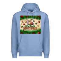 Colony Blue just a girl who loves christmas tumbler Premium Hoodie - BundleAndBundleShop