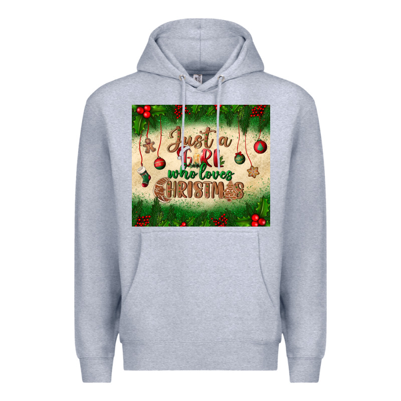 Just A Girl Who Loves Christmas Tumbler Premium Hoodie by BundleAndBundleShop | Teevron