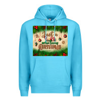 Ocean Blue just a girl who loves christmas tumbler Premium Hoodie - BundleAndBundleShop