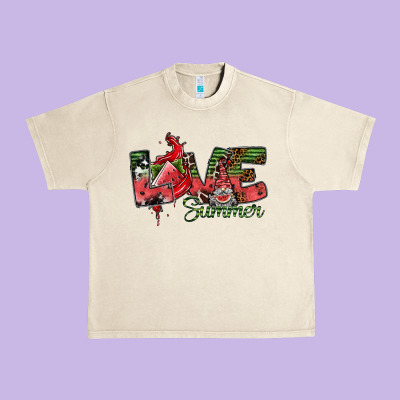 Love Summer Urban Heavy Tee Designed By Sublimationcraftshop