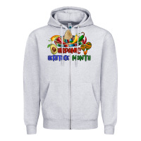 Heather Grey hispanic heritage month Zipper Hoodie - BundleAndBundleShop