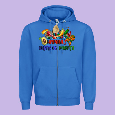 Hispanic Heritage Month Zipper Hoodie Designed By Bundleandbundleshop
