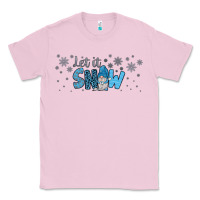 Bubblegum Pink winter let it snow Classic Tee - JahusDesignShop