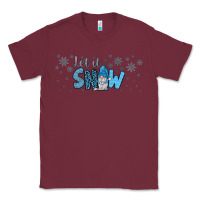 Burgundy winter let it snow Classic Tee - JahusDesignShop