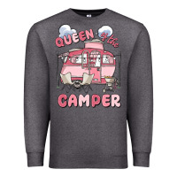 Charcoal Heather queen of the camper Premium Sweatshirt - MaliasSmallBusiness