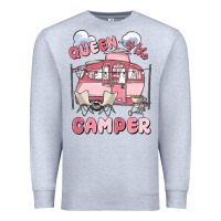 Heather Grey queen of the camper Premium Sweatshirt - MaliasSmallBusiness