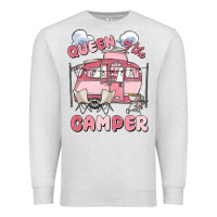 Oatmeal Heather queen of the camper Premium Sweatshirt - MaliasSmallBusiness