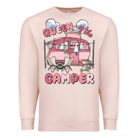 Pale Pink queen of the camper Premium Sweatshirt - MaliasSmallBusiness