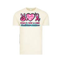 Vintage Arctic Peace Love Cure Breast Cancer Awareness Vintage Tee - texasbilliewilder
