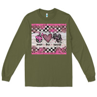 Army Green peace love racing Long Sleeve Tee - JahusDesignShop