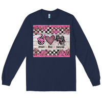 Navy peace love racing Long Sleeve Tee - JahusDesignShop