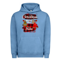 Pigment Pebble Blue Christmas With My Tribe Urban Hoodie - Bettercallsaul